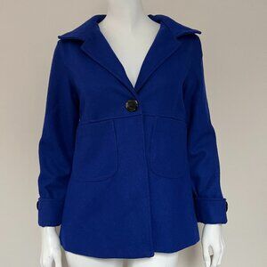 Pico 1988 Blue wool blend button up coat size M